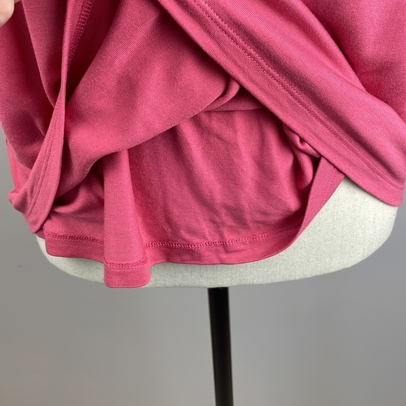 NWT Banana Republic Sleeveless Shirt SZ S Stretchy Double Layer in Front Pink - Picture 4 of 9
